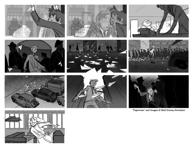 El Arte de Paperman - Making of, Storyboard, Diseño & Concept Art