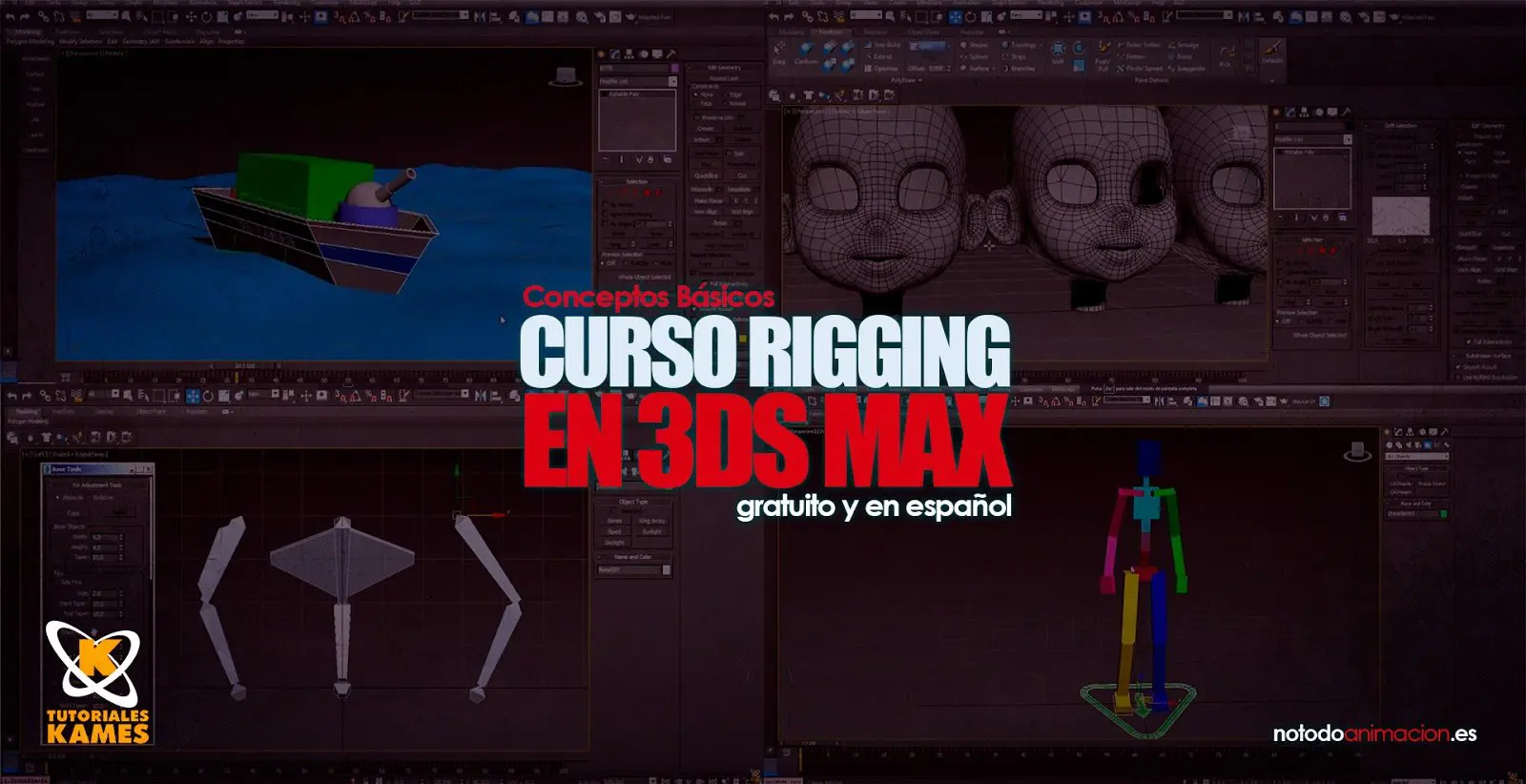 Curso de Rigging en 3ds Max - Tutoriales Conceptos Básicos: online, gratis y en Español