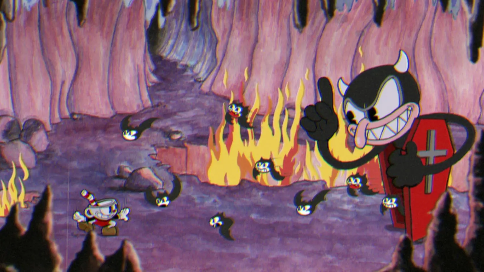 El arte de Cuphead Concept Art, trailer gameplay, Making of, entrevistas, animation process, charlas, storyboard, matte painting, y diseños originales