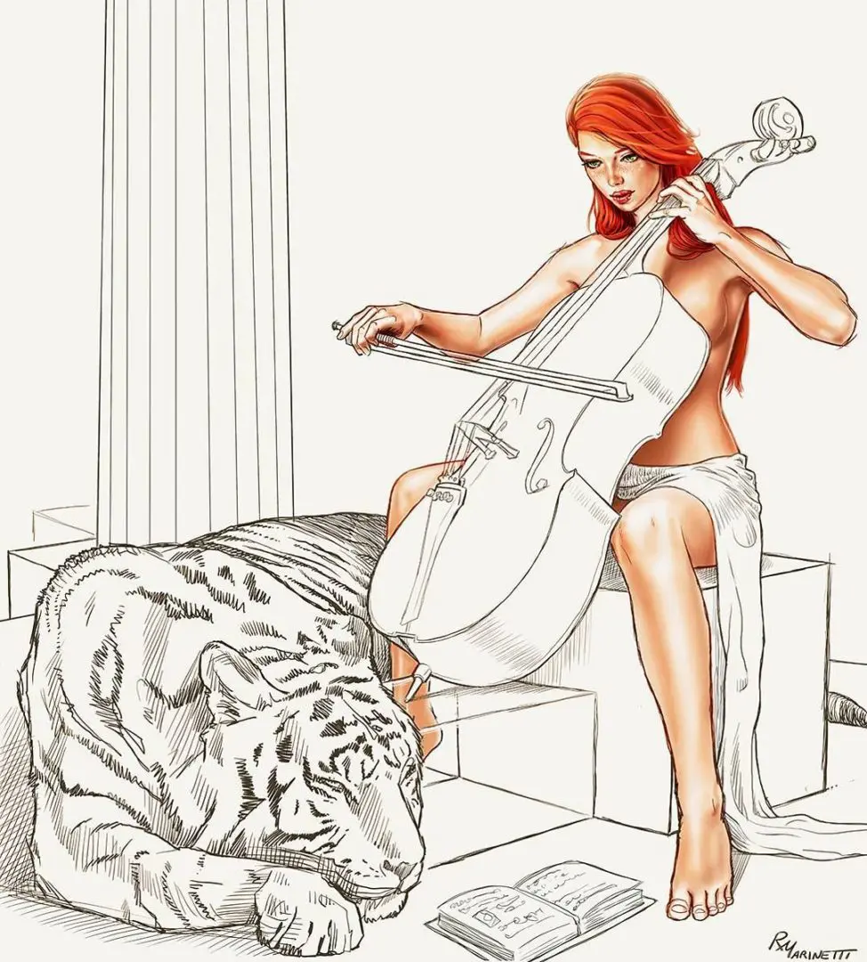 raffaele.marinetti- Ilustración-concept art-arte pin-up