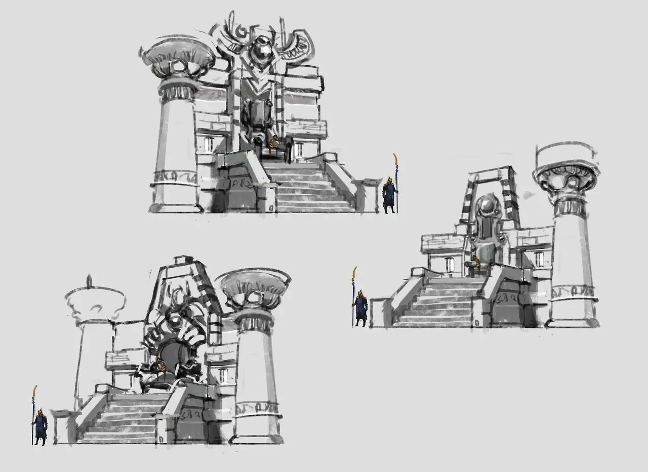 cortometraje de Animación- 3d-Pharaoh-concept art- bocetos