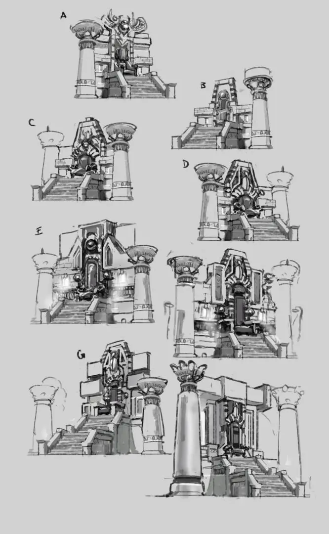 cortometraje de Animación- 3d-Pharaoh-concept art- bocetos