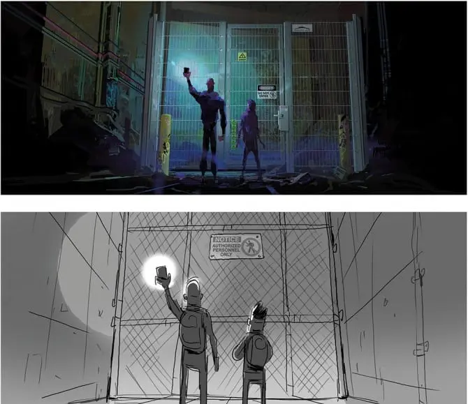 color script panel spider-verse robh ruppel