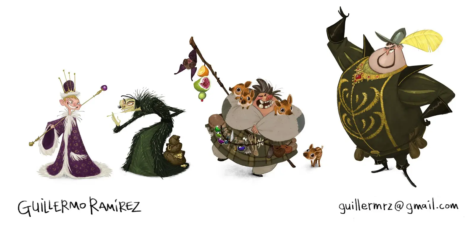 color principios del diseño de personajes