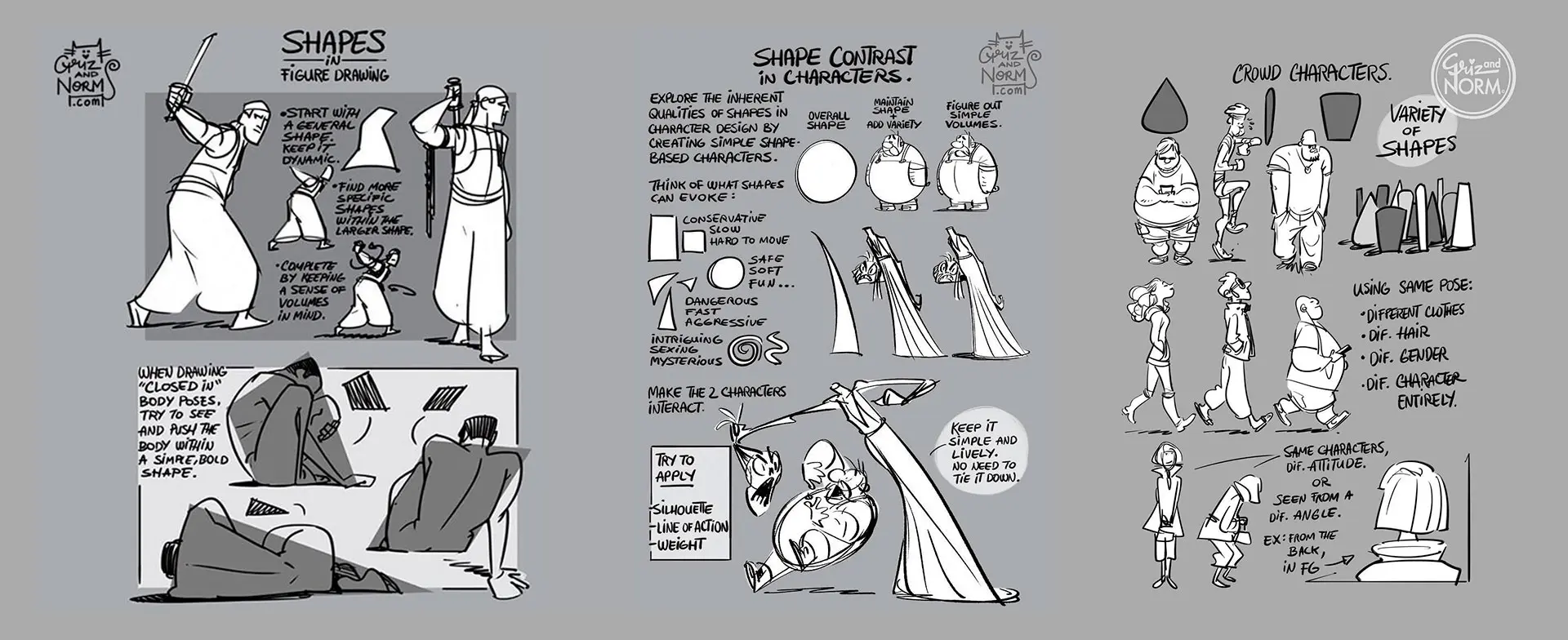 Silueta - principios diseño de personajes