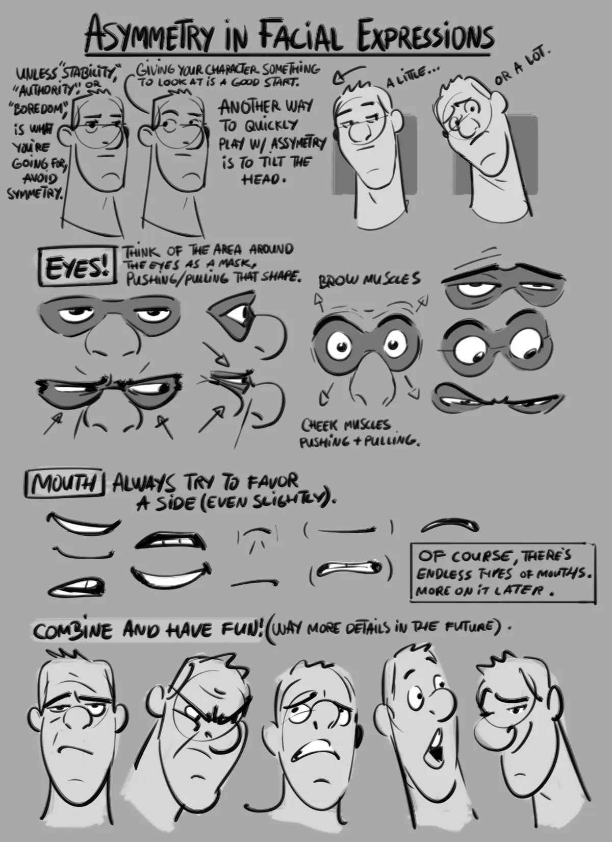 Asimetría - principios del diseño de personajes
