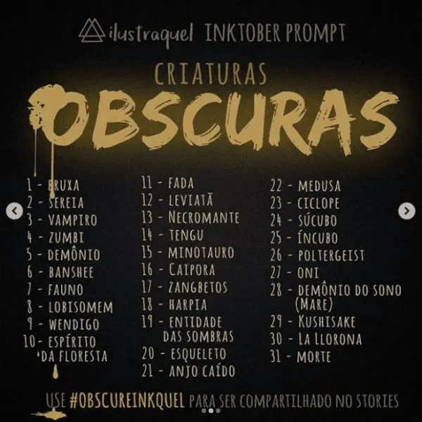lista alternativa inktober 2020