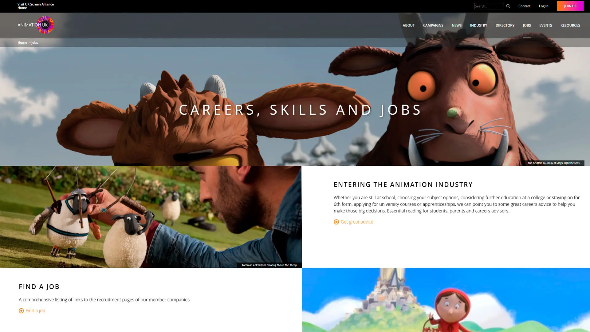 webs de trabajo animacion vfx