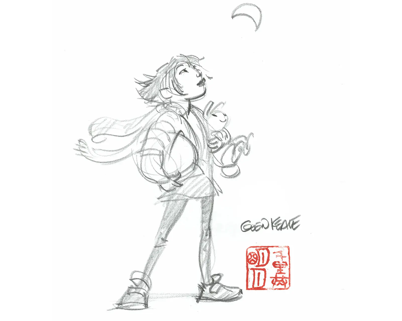 character design over the moon