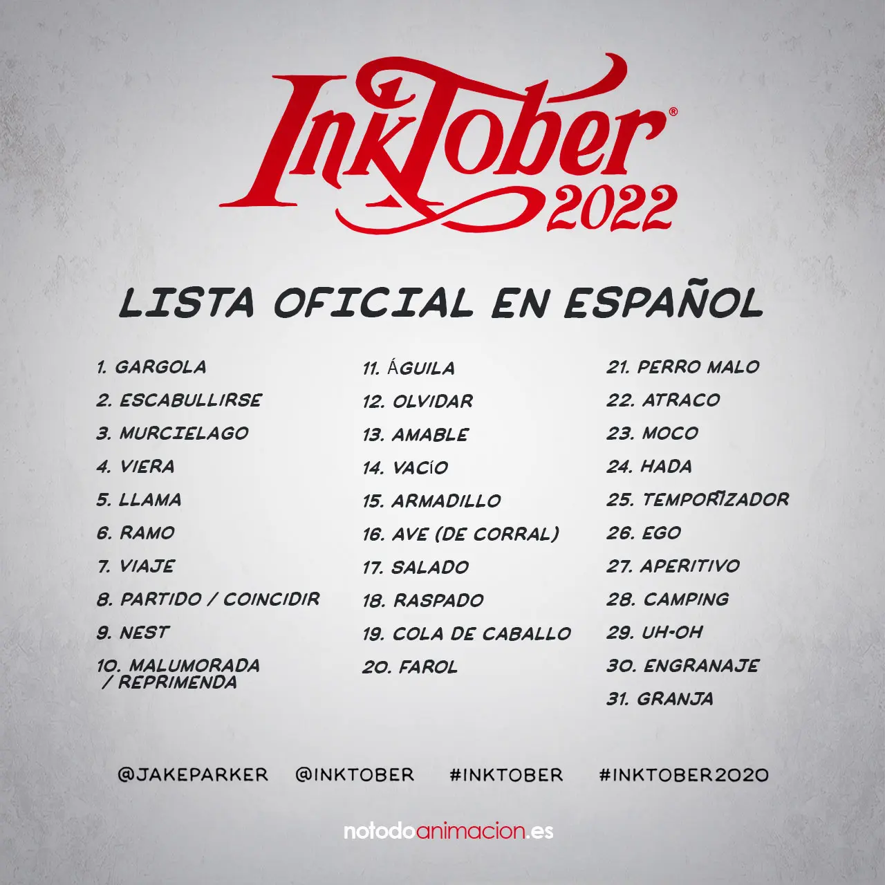 inktober 2022 en español