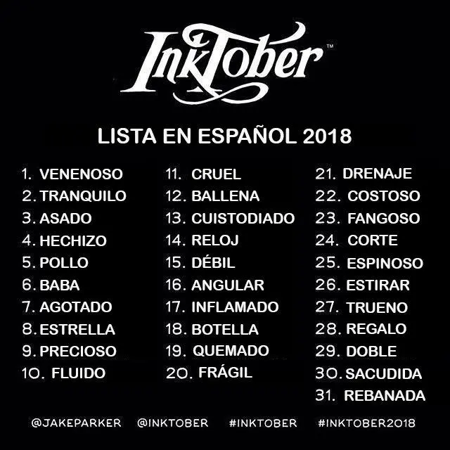 INKTOBER 2018 ESPAÑOL