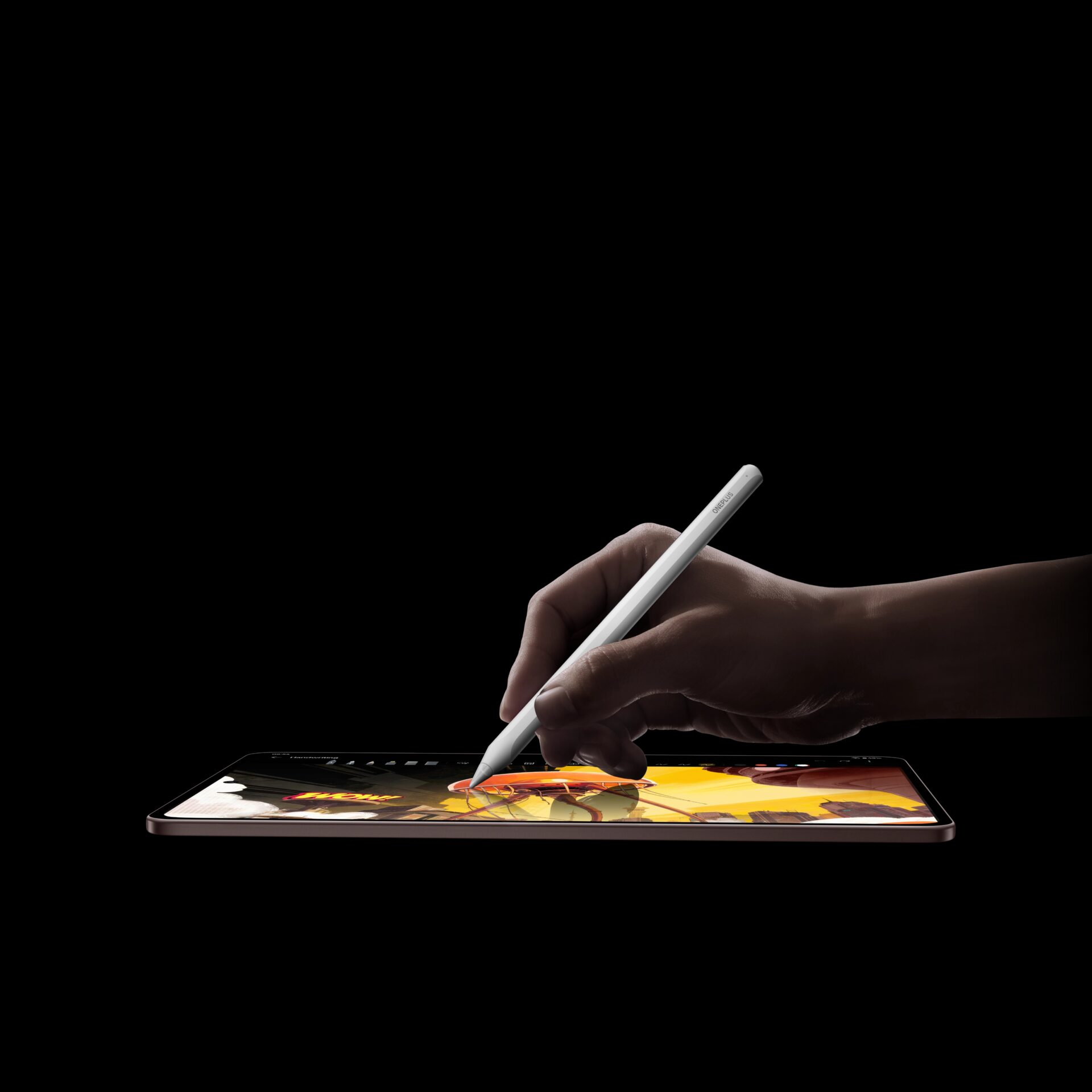 OnePlus Pad 4 tablet con lápiz para dibujar