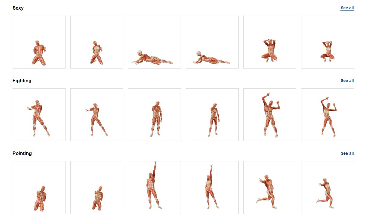 Posemaniacs Anatomía, músculos y poses 3D