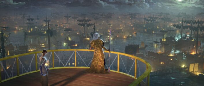 Noni (Winnie Harlow) prepares to face The Lion (Cress Williams) as he explains how he built his city of ships in Marvel Animation's EYES OF WAKANDA, exclusively on Disney+. Photo courtesy of Marvel. © 2025 MARVEL. All Rights Reserved.