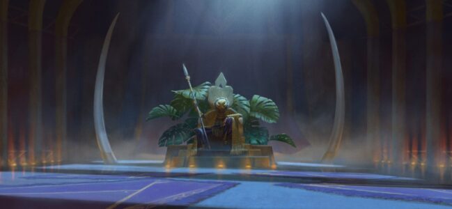 (Center): The Lion (Cress Williams) in Marvel Animation's EYES OF WAKANDA, exclusively on Disney+. Photo courtesy of Marvel.© 2025 MARVEL. All Rights Reserved.